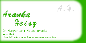 aranka heisz business card